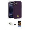 MARSİLYAN™- iPhone 11 Kılıf Vadi Çizgi Prime - Siyah Buffer Hayalet Cam Ekran Koruyucu + Pers Alüminyum Kamera Lens - GD