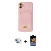 MARSİLYAN™- iPhone 11 Kılıf Vadi Çizgi Prime - Siyah Buffer Hayalet Cam Ekran Koruyucu + Pers Alüminyum Kamera Lens - GI