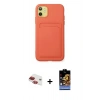 MARSİLYAN™- iPhone 11 Kılıf Vadi Çizgi Prime - Siyah Buffer Hayalet Cam Ekran Koruyucu + Pers Alüminyum Kamera Lens - KI