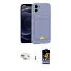 MARSİLYAN™- iPhone 11 Kılıf Vadi Çizgi Prime - Siyah Buffer Hayalet Cam Ekran Koruyucu + Pers Alüminyum Kamera Lens - GD
