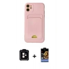 MARSİLYAN™- iPhone 11 Kılıf Vadi Çizgi Prime - Siyah Buffer Hayalet Cam Ekran Koruyucu + PVD Metal Kamera Lens - TU