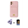 MARSİLYAN™- iPhone 11 Kılıf Vadi Çizgi Prime - Siyah Buffer Hayalet Cam Ekran Koruyucu + Raze Metal Kamera Lens - MR