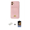 MARSİLYAN™- iPhone 11 Kılıf Vadi Çizgi Prime - Siyah Buffer Hayalet Cam Ekran Koruyucu + Renkli Kamera Lens Koruma Cam - TU