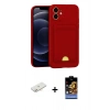 MARSİLYAN™- iPhone 11 Kılıf Vadi Çizgi Prime - Siyah Buffer Hayalet Cam Ekran Koruyucu + Renkli Kamera Lens Koruma Cam - YL
