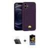 MARSİLYAN™- iPhone 11 Kılıf Vadi Çizgi Prime - Siyah Buffer Hayalet Cam Ekran Koruyucu + Şeffaf Kamera Lens Koruma Cam