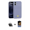MARSİLYAN™- iPhone 11 Kılıf Vadi Çizgi Prime - Siyah Buffer Hayalet Cam Ekran Koruyucu + Şeffaf Kamera Lens Koruma Cam