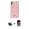 MARSİLYAN™- iPhone 11 Kılıf Vadi Çizgi Prime - Siyah Buffer Hayalet Cam Ekran Koruyucu + Şeffaf Kamera Lens Koruma Cam