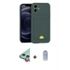MARSİLYAN™- iPhone 11 Kılıf Vadi Çizgi Prime - Siyah Joko Magic 5D Cam + Raze Metal Kamera Lens - KI
