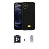 MARSİLYAN™- iPhone 11 Kılıf Vadi Çizgi Prime - Siyah Joko Magic 5D Cam + PVD Metal Kamera Lens - MI
