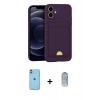 MARSİLYAN™- iPhone 11 Kılıf Vadi Çizgi Prime - Siyah Joko Magic 5D Cam + Neon Fosforlu Kamera Lens - YL