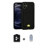 MARSİLYAN™- iPhone 11 Kılıf Vadi Çizgi Prime - Siyah Joko Magic 5D Cam + PVD Metal Kamera Lens - TU