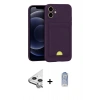 MARSİLYAN™- iPhone 11 Kılıf Vadi Çizgi Prime - Siyah Joko Magic 5D Cam + Raze Metal Kamera Lens - GS