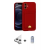 MARSİLYAN™- iPhone 11 Kılıf Vadi Çizgi Prime - Siyah Joko Magic 5D Cam + Raze Metal Kamera Lens - GS