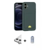 MARSİLYAN™- iPhone 11 Kılıf Vadi Çizgi Prime - Siyah Joko Magic 5D Cam + Raze Metal Kamera Lens - GS