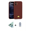 MARSİLYAN™- iPhone 11 Kılıf Vadi Çizgi Prime - Siyah Joko Magic 5D Cam + Raze Metal Kamera Lens - MI