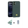 MARSİLYAN™- iPhone 11 Kılıf Vadi Çizgi Prime - Siyah Joko Magic 5D Cam + Raze Metal Kamera Lens - MI