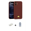 MARSİLYAN™- iPhone 11 Kılıf Vadi Çizgi Prime - Siyah Joko Magic 5D Cam + Renkli Kamera Lens Koruma Cam - SI