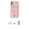 MARSİLYAN™- iPhone 11 Kılıf Vadi Çizgi Prime - Siyah Joko Magic 5D Cam + Turuncu Renkli Kamera Lens Koruma Cam