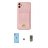 MARSİLYAN™- iPhone 11 Kılıf Vadi Çizgi Prime - Siyah Joko Magic 5D Hayalet Cam + Neon Fosforlu Kamera Lens - MI