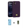 MARSİLYAN™- iPhone 11 Kılıf Vadi Çizgi Prime - Siyah Joko Magic 5D Hayalet Cam + Neon Fosforlu Kamera Lens - MI