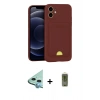 MARSİLYAN™- iPhone 11 Kılıf Vadi Çizgi Prime - Siyah Joko Magic 5D Hayalet Cam + Raze Metal Kamera Lens - MI
