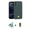 MARSİLYAN™- iPhone 11 Kılıf Vadi Çizgi Prime - Siyah Joko Magic 5D Hayalet Cam + Raze Metal Kamera Lens - MI