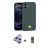 MARSİLYAN™- iPhone 11 Kılıf Vadi Çizgi Prime - Siyah Joko Magic 5D Hayalet Cam + Raze Metal Kamera Lens - MR
