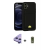 MARSİLYAN™- iPhone 11 Kılıf Vadi Çizgi Prime - Siyah Joko Magic 5D Hayalet Cam + Raze Metal Kamera Lens - MR