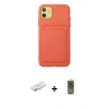 MARSİLYAN™- iPhone 11 Kılıf Vadi Çizgi Prime - Siyah Joko Magic 5D Hayalet Cam + Sarı Renkli Kamera Lens Koruma Cam