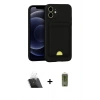 MARSİLYAN™- iPhone 11 Kılıf Vadi Çizgi Prime - Siyah Joko Magic 5D Hayalet Cam + Kamera Lens Koruma Cam - SF