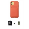 MARSİLYAN™- iPhone 11 Kılıf Vadi Çizgi Prime - Siyah Joko Magic 5D Hayalet Cam + PVD Metal Kamera Lens - TU
