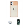 MARSİLYAN™- iPhone 11 Kılıf Vadi Çizgi - Şeffaf 360 Full Body Arka Koruyucu + Pers Alüminyum Kamera Lens - LT