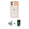 MARSİLYAN™- iPhone 11 Kılıf Vadi Çizgi - Şeffaf 360 Full Body Arka Koruyucu + Raze Metal Kamera Lens - MI