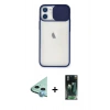 MARSİLYAN™- iPhone 11 Kılıf Vadi Çizgi - Şeffaf 360 Full Body Arka Koruyucu + Raze Metal Kamera Lens - MI