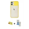 MARSİLYAN™- iPhone 11 Kılıf Vadi Çizgi - Şeffaf Royal Nano Ekran Koruyucu + Rainbow Kamera Lens Koruma Cam - KI