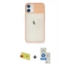 MARSİLYAN™- iPhone 11 Kılıf Vadi Çizgi - Şeffaf Royal Nano Ekran Koruyucu + Rainbow Kamera Lens Koruma Cam - KI
