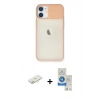 MARSİLYAN™- iPhone 11 Kılıf Vadi Çizgi - Şeffaf Royal Nano Ekran Koruyucu + Renkli Kamera Lens Koruma Cam - SI