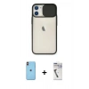 MARSİLYAN™- iPhone 11 Kılıf Vadi Çizgi - Şeffaf Uv Polymer Nano Ekran Koruyucu + Neon Fosforlu Kamera Lens - TU