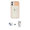 MARSİLYAN™- iPhone 11 Kılıf Vadi Çizgi - Şeffaf Uv Polymer Nano Ekran Koruyucu + Pers Alüminyum Kamera Lens - GI