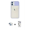 MARSİLYAN™- iPhone 11 Kılıf Vadi Çizgi - Şeffaf Uv Polymer Nano Ekran Koruyucu + Pers Alüminyum Kamera Lens - GI