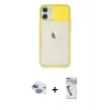 MARSİLYAN™- iPhone 11 Kılıf Vadi Çizgi - Şeffaf Uv Polymer Nano Ekran Koruyucu + Pers Alüminyum Kamera Lens - GI