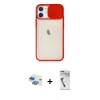 MARSİLYAN™- iPhone 11 Kılıf Vadi Çizgi - Şeffaf Uv Polymer Nano Ekran Koruyucu + Pers Alüminyum Kamera Lens - GI