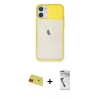 MARSİLYAN™- iPhone 11 Kılıf Vadi Çizgi - Şeffaf Uv Polymer Nano Ekran Koruyucu + Rainbow Kamera Lens Koruma Cam - KI