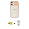 MARSİLYAN™- iPhone 11 Kılıf Vadi Çizgi - Şeffaf Uv Polymer Nano Ekran Koruyucu + Rainbow Kamera Lens Koruma Cam - KI