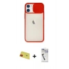 MARSİLYAN™- iPhone 11 Kılıf Vadi Çizgi - Şeffaf Uv Polymer Nano Ekran Koruyucu + Rainbow Kamera Lens Koruma Cam - KI
