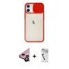 MARSİLYAN™- iPhone 11 Kılıf Vadi Çizgi - Şeffaf Uv Polymer Nano Ekran Koruyucu + Raze Metal Kamera Lens - SH