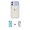 MARSİLYAN™- iPhone 11 Kılıf Vadi Çizgi - Şeffaf Uv Polymer Nano Ekran Koruyucu + Neon Fosforlu Kamera Lens - YL