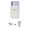 MARSİLYAN™- iPhone 11 Kılıf Vadi Çizgi - Şeffaf Uv Polymer Nano Ekran Koruyucu + Pers Alüminyum Kamera Lens - YL