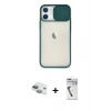 MARSİLYAN™- iPhone 11 Kılıf Vadi Çizgi - Şeffaf Uv Polymer Nano Ekran Koruyucu + Pers Alüminyum Kamera Lens - YL