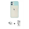 MARSİLYAN™- iPhone 11 Kılıf Vadi Çizgi - Şeffaf Uv Polymer Nano Ekran Koruyucu + Pers Alüminyum Kamera Lens - YL